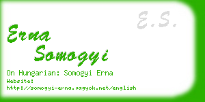 erna somogyi business card